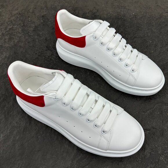 Alexander McQueen Women's White &Red Sneakers - Picture 2 of 9
